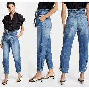 Verónica Beard Addie Extra High Rise Waist Jeans Beacon Tapered  Bag Waist